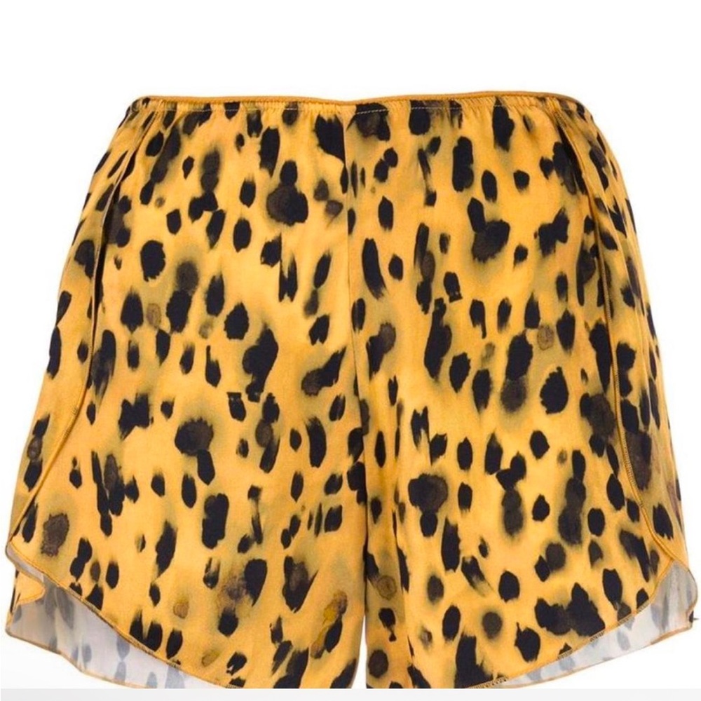 Anine Bing golden Leo Jade silk shorts size XS